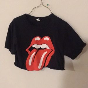Cropped Rolling Stones tee